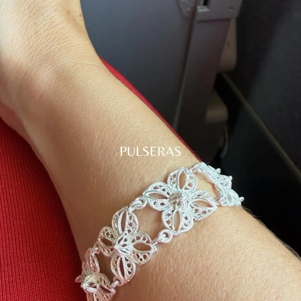 Joya artesanal pulsera filigrana