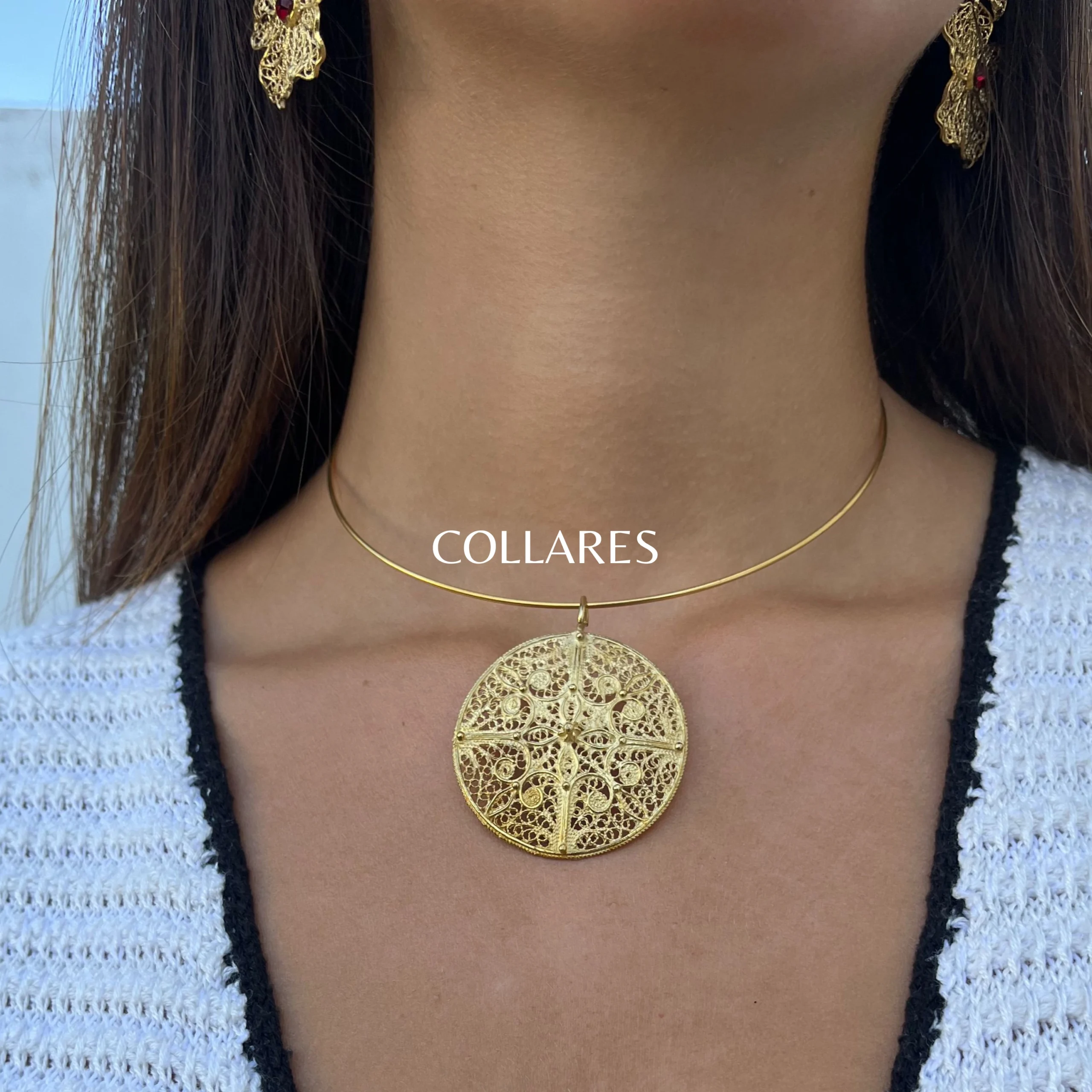 Joya artesanal collar filigrana
