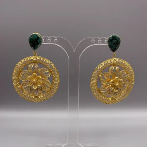 Pendientes dorados de filigrana ROSETÓN