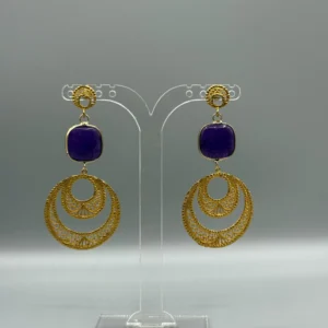 Pendientes dorados de filigrana MEDIA LUNA