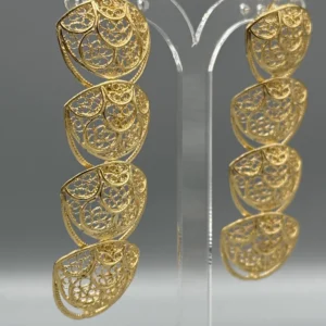 Pendientes dorados de filigrana CONCHA