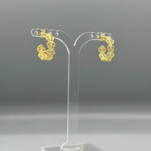 Pendientes dorados de filigrana AROS CORAZÓN