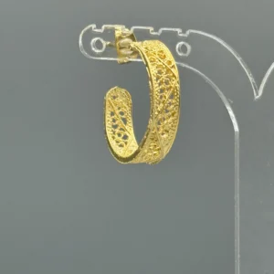 Pendientes dorados de filigrana AROS LíNEA