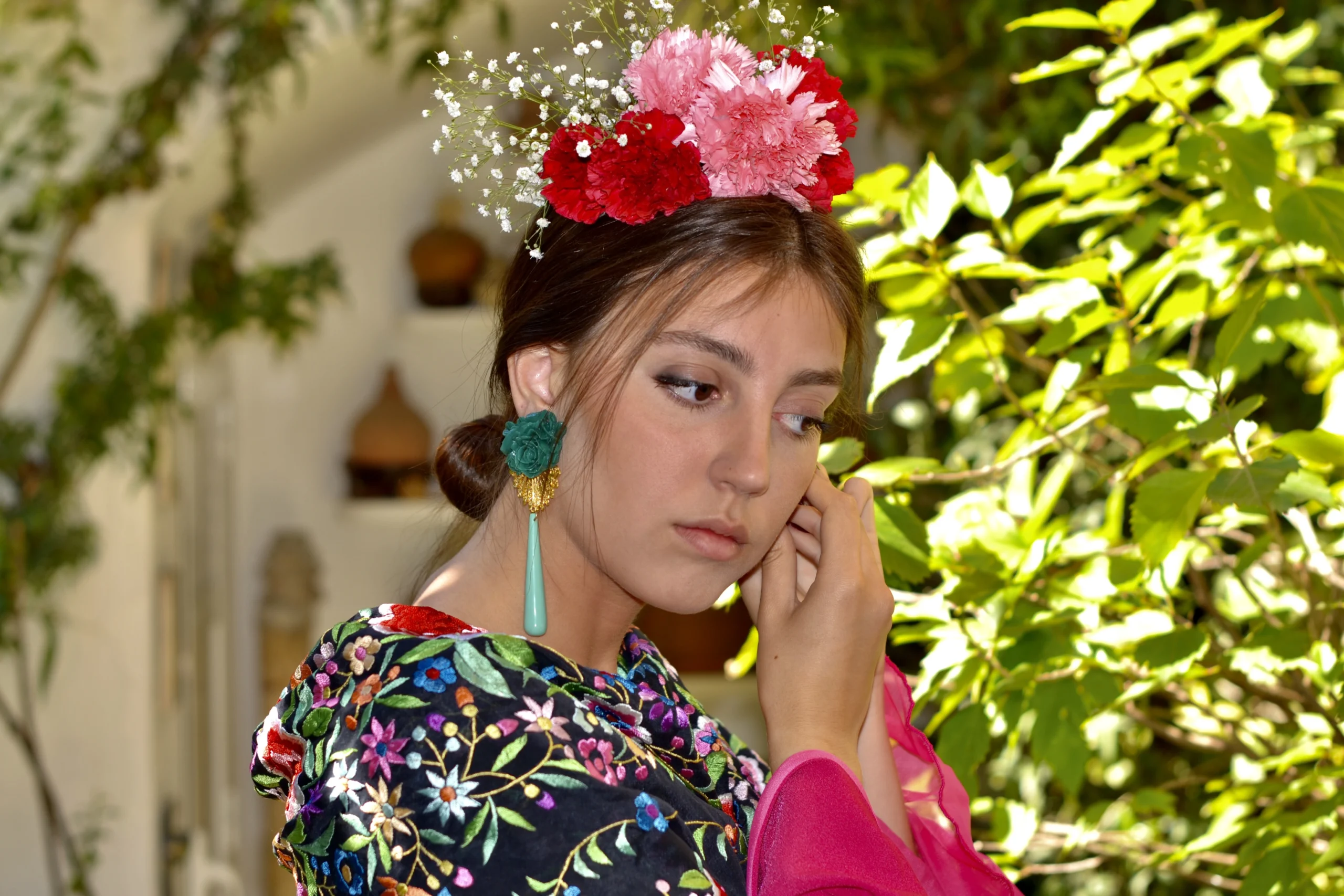 Pendientes dorados de filigrana TAIFAS CAPITEL ABANICO 2 Pendientes dorados de filigrana TAIFAS CAPITEL ABANICO