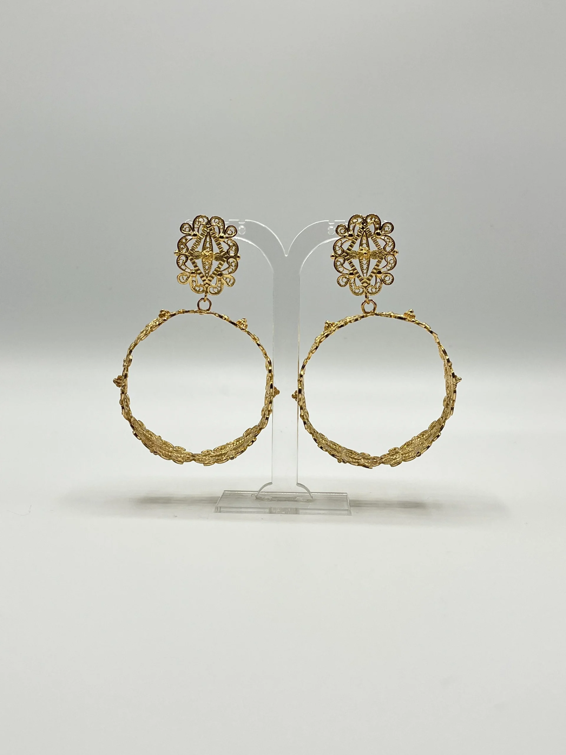 Pendientes dorados de filigrana TAIFAS ARCOS 5 Pendientes dorados de filigrana TAIFAS ARCOS