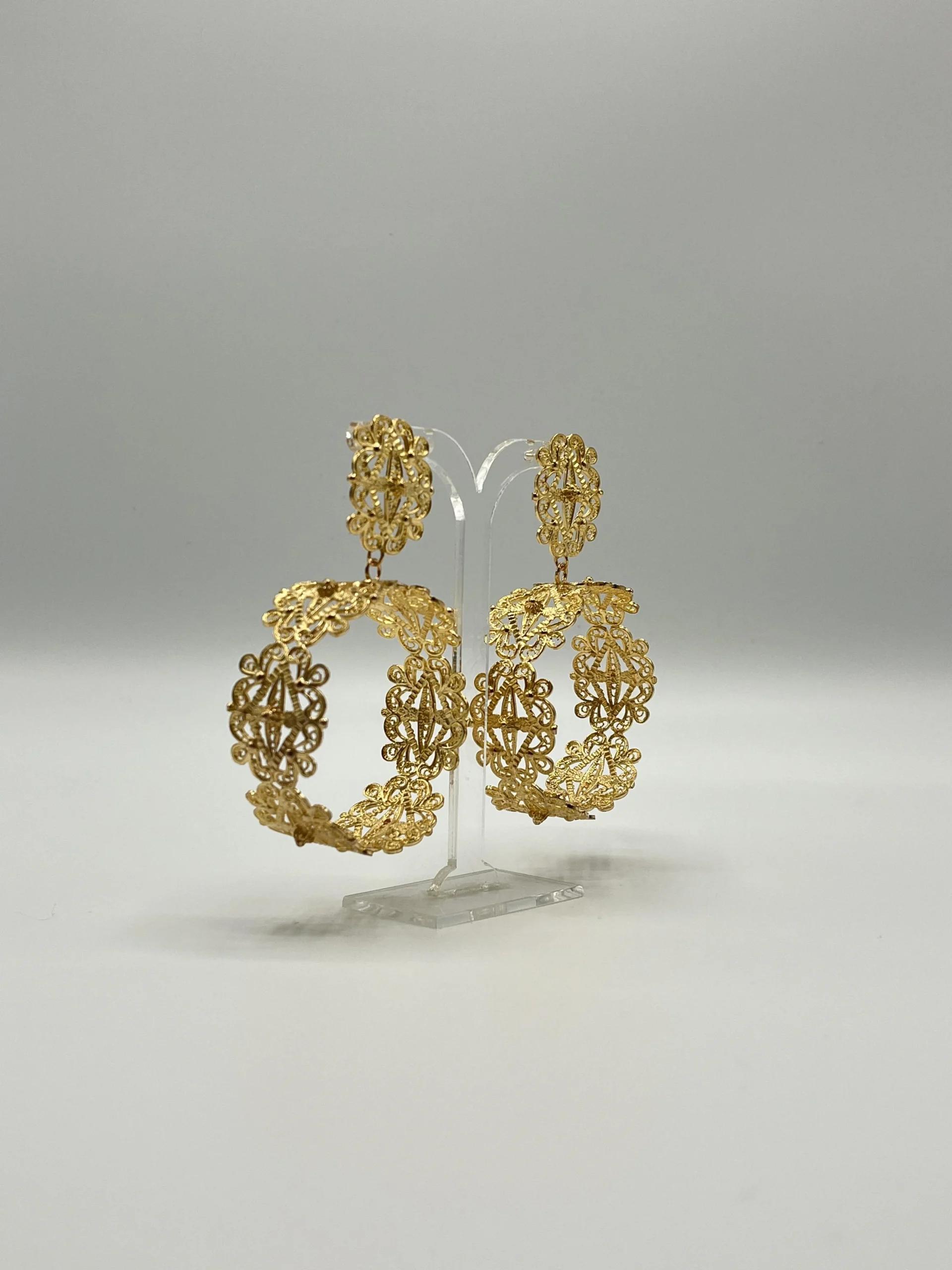 Pendientes dorados de filigrana TAIFAS ARCOS 1 Pendientes dorados de filigrana TAIFAS ARCOS