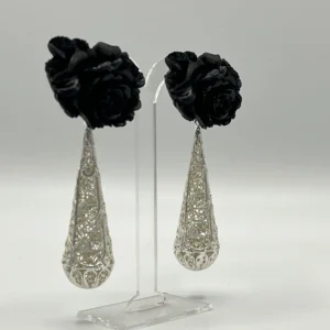 Pendientes plateados de filigrana TAIFAS CAPITEL LÁGRIMA