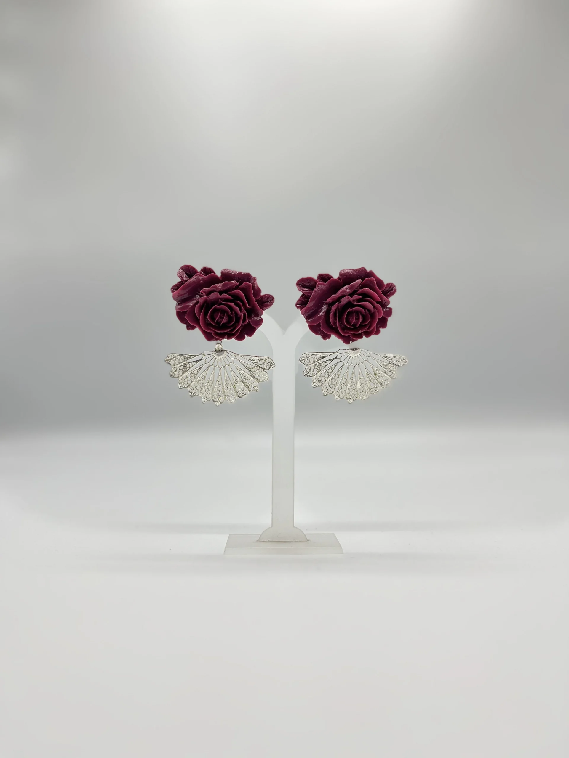 Pendientes plateados de filigrana TAIFAS CAPITEL 1 Pendientes plateados de filigrana TAIFAS CAPITEL