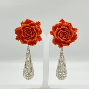 Pendientes plateados de filigrana TAIFAS GRAN CAPITEL LÁGRIMA