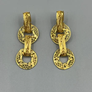 Pendientes dorados de filigrana ESLABOLES CHIC