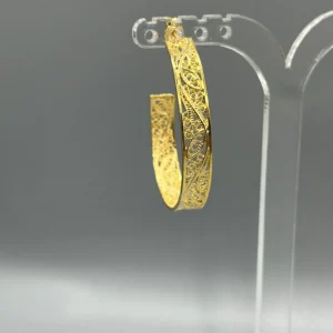 Pendientes dorados de filigrana AROS MEDIANOS LINEA
