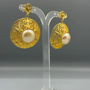 Pendientes dorados de filigrana CLEOPATRA