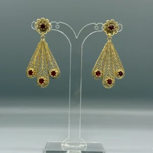 Pendientes dorados de filigrana ABANICO