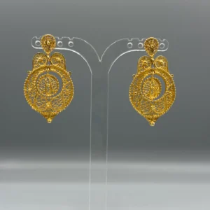 Pendientes dorados filigrana bañados en oro